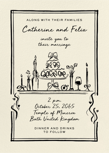 Coquette Cake - Invitation by Pulp Templates Co.
