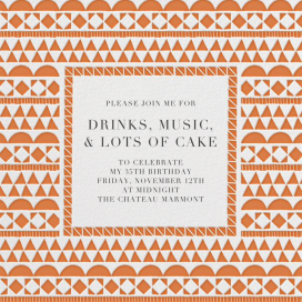 Geometric Border - Birthday Invitation by Paperless Post