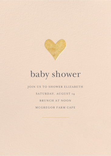 Foil Heart - Baby Shower Invitation by Sugar Paper