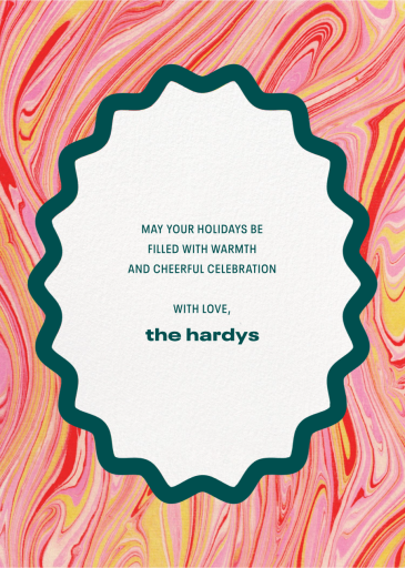 Marble Swirl Photo - Holiday Card by Paperless Post - Back