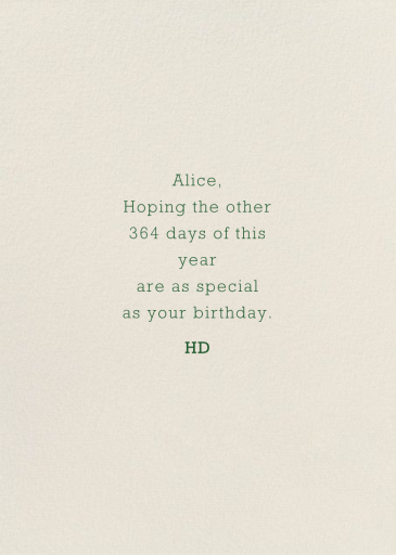 Birthday Vole (Kate Hindley) by Red Cap Cards - Back