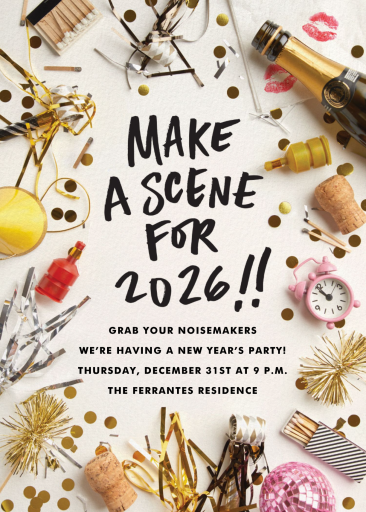 New Year Scene - New Year's Eve Invitation by Cheree Berry Paper & Design