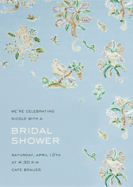 Avian Toile - Bridal Shower Invitation by Schumacher