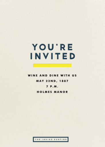 Eat Drink And Be Merry - Cocktail Party Invitation by The Indigo Bunting - Back