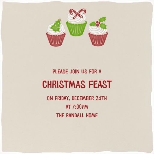 Holiday Cupcakes - Christmas Party Invitation by Paperless Post