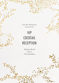 Metallic Paint Splatter - Cocktail Party Invitation by Kelly Wearstler