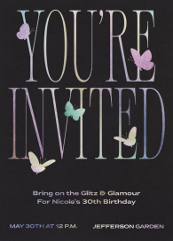 Iridescent Butterfly Invitation