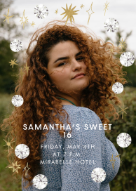 Sparkle and Shine - Sweet 16 Invitation by Carolyn Suzuki Studio