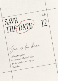 Minimalist Calendar Save the Date