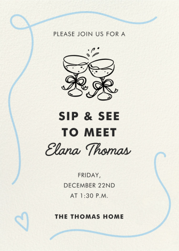 Playful Heart - Sip and See Invitation by Paperless Post