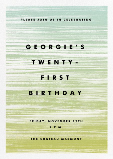 Gradient Messy Strokes - Birthday Invitation by Paperless Post