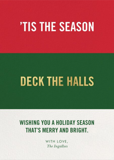 Triple Layer - Holiday Card by kate spade new york