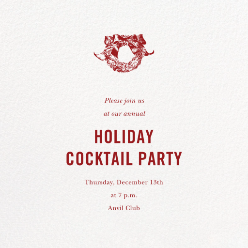 Ivory Plain - Corporate Holiday Party Invitation by Paperless Post