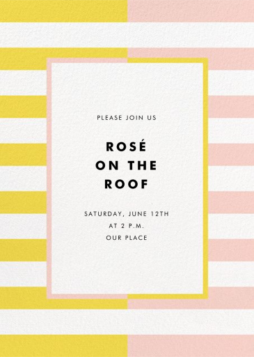 Colorblocked Stripes - Summer Party Invitation by kate spade new york