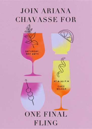 Dazzling Drinks - Bridal Shower Invitation by Paperless Post