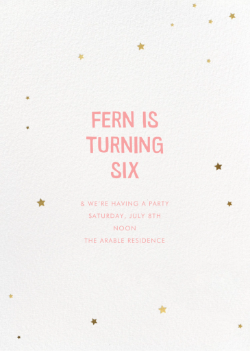 Unicorn Weather Photo - Invitation by Meri Meri - Back