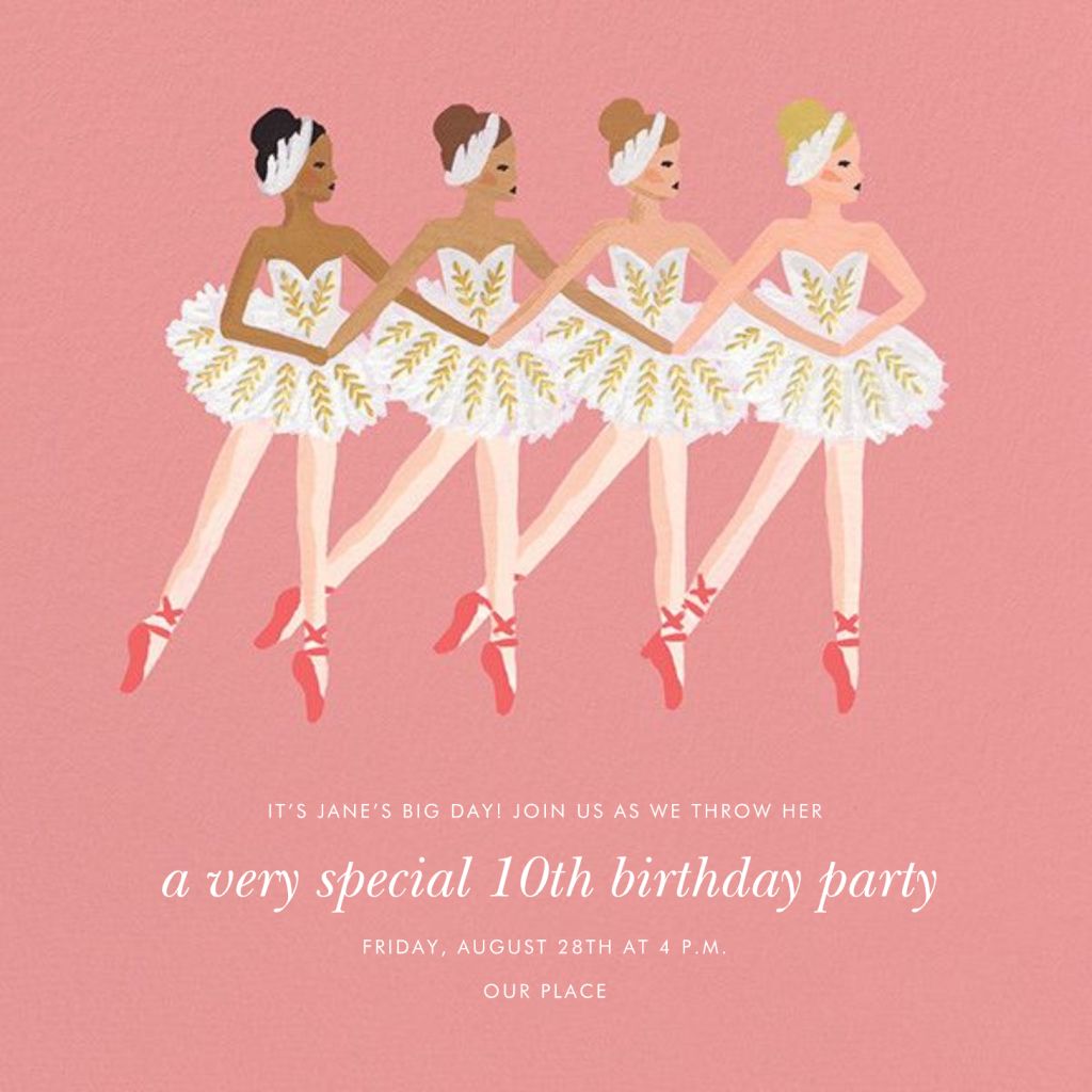 Ballet Day Invitation