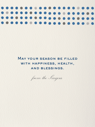 Hannukah Dots - Hanukkah Card by Paperless Post - Back