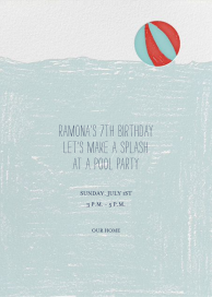 Deep End - Birthday Invitation by Mr. Boddington's Studio