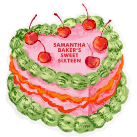 Pink Cherry Cake - Sweet 16 Invitation by Iris + Marie