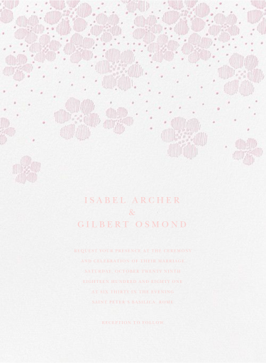 Blossoms on Tulle II - Wedding Invitation by Oscar de la Renta