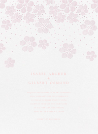 Blossoms on Tulle II - Wedding Invitation by Oscar de la Renta