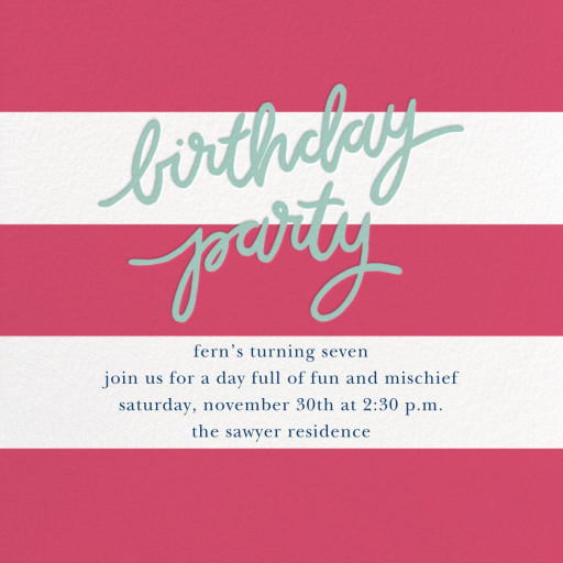 Cabana Birthday - Birthday Invitation by Sugar Paper
