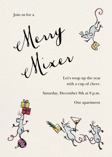 Merry Mice - Invitation by Kirby x Art