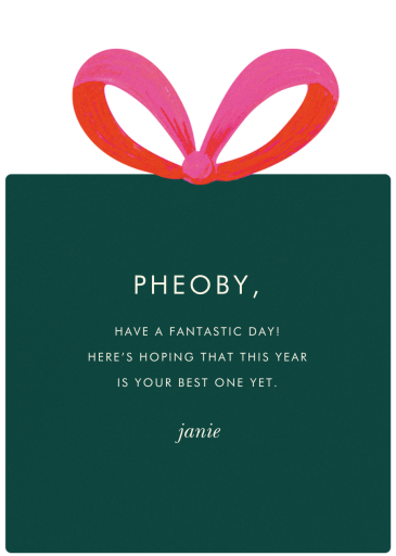 Birthday Present - Greeting Card by Rifle Paper Co. - Back