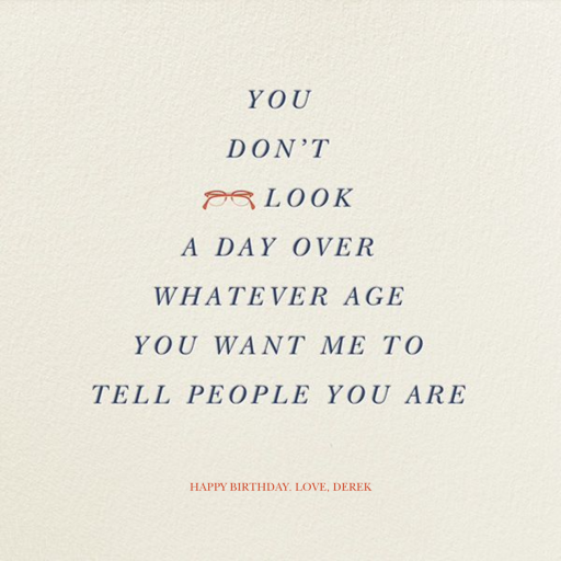 A Very Generous Birthday - Birthday Card by Derek Blasberg