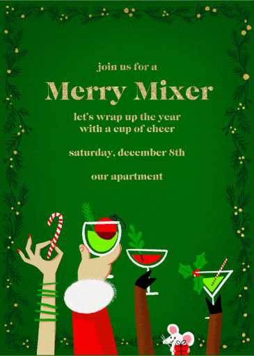 Cheers and Cheer - Holiday Party Invitation by Hello!Lucky