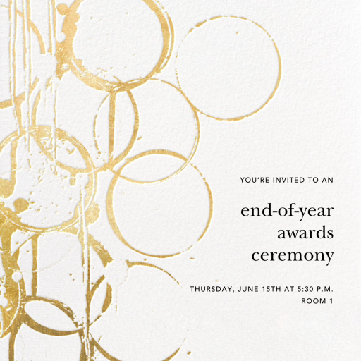 Metallic Circles Watermark - Awards Ceremony Invitation by Kelly Wearstler