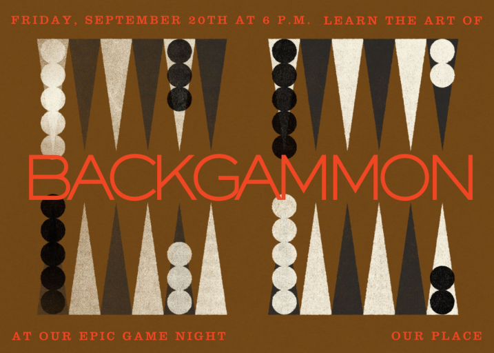 Backgammon - Get-Together Invitation by Paperless Post