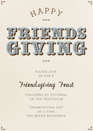 Happy Friendsgiving - Thanksgiving Invitation by Paperless Post