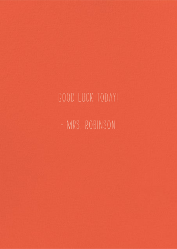 Good Luck Kitty (Becca Stadtlander) - Good Luck Card by Red Cap Cards - Back