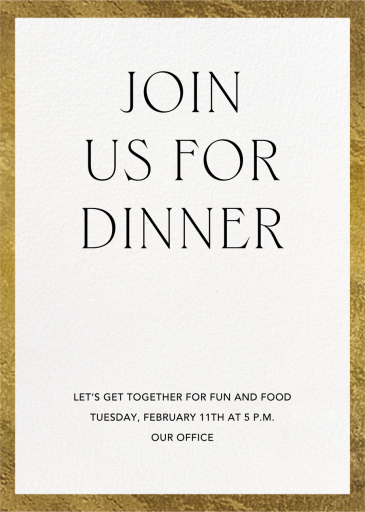 Bold Border (Customizable Template) - Business Dinner Invitation by Paperless Post