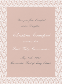Brocade - First Communion Invitation by Paperless Post