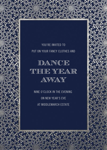 Deco Border - New Year's Eve Invitation by Paperless Post