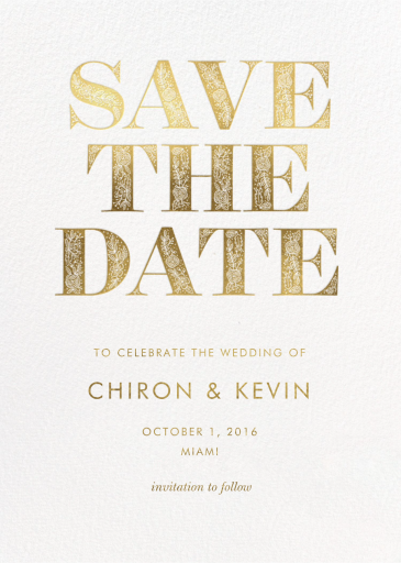 Gilded Save the Date - Invitation by Rifle Paper Co.