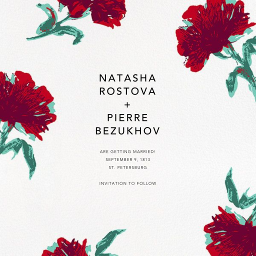 Pop Carnation (Save the Date) - Save the Date by Oscar de la Renta