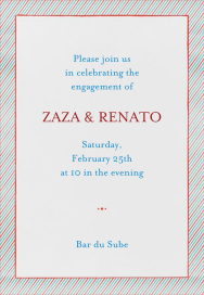 Red Stripe Border Invitation