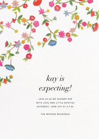 Stitched Floral II - Baby Shower Invitation by Oscar de la Renta