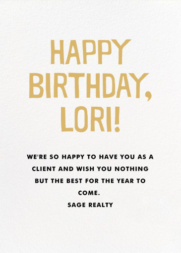 Sunny Day - Birthday Card by Hello!Lucky - Back