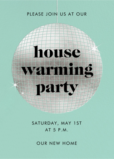 Sparkly Disco Ball - Celebration Invitation by Paperless Post