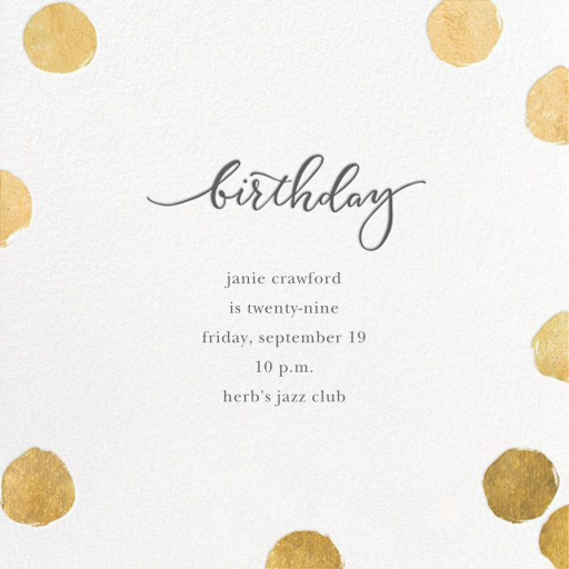 Big Dot Birthday - Birthday Invitation by Sugar Paper