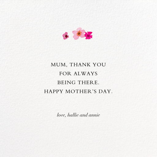 Tresco - Greeting Card by Liberty - Back