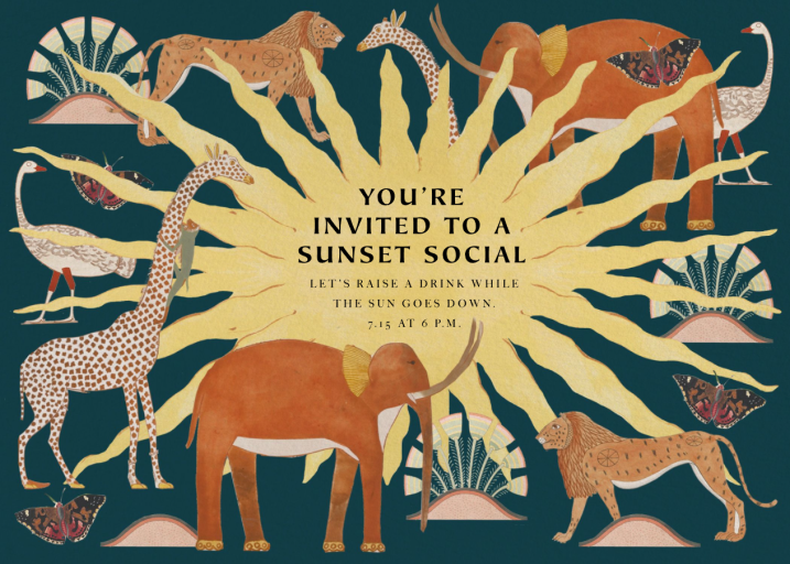 Safari Sun - Invitation by Jungalow