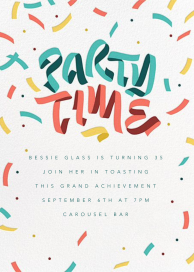 Crossed Streamers - Birthday Invitation by Paperless Post
