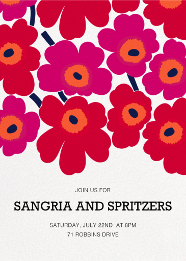 Unikko (Tall) - Get-Together Invitation by Marimekko