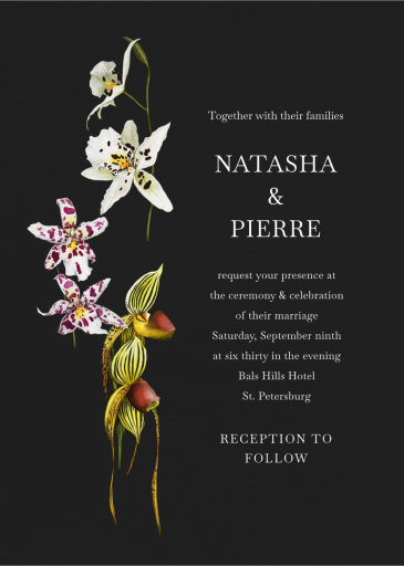 Floating Orchids - Invitation by Oscar de la Renta